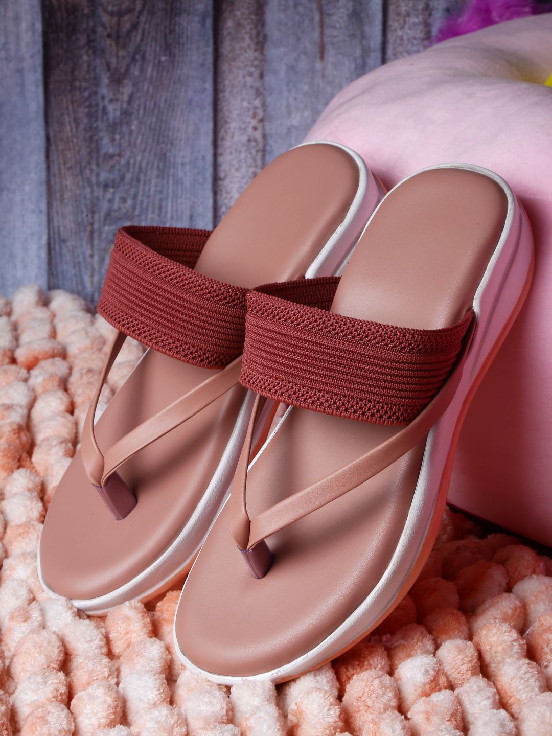 DEAS Women Pink Open back Sandals Price in India