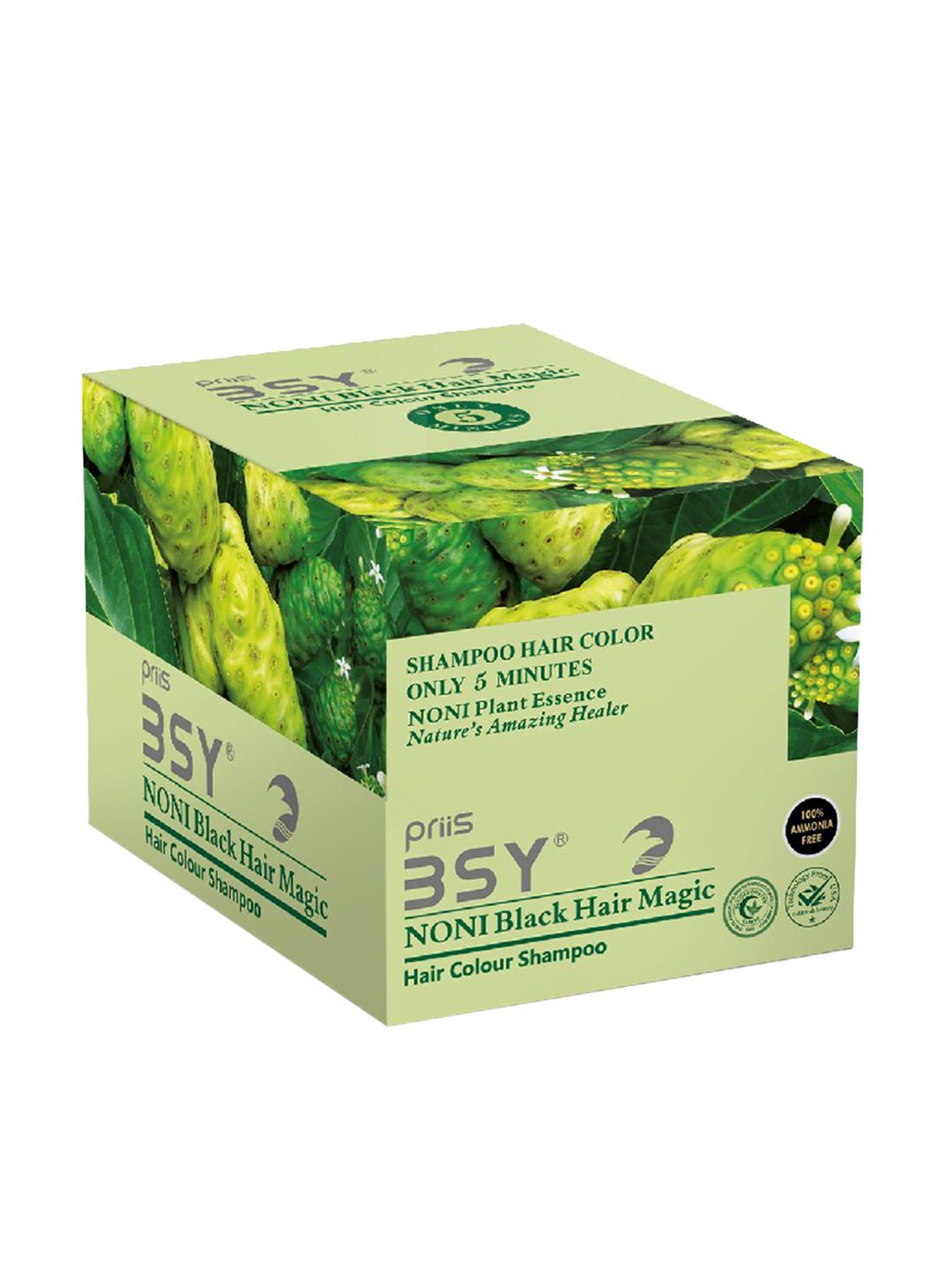 BSY Black Noni Hair Color 12 Sachets Price in India