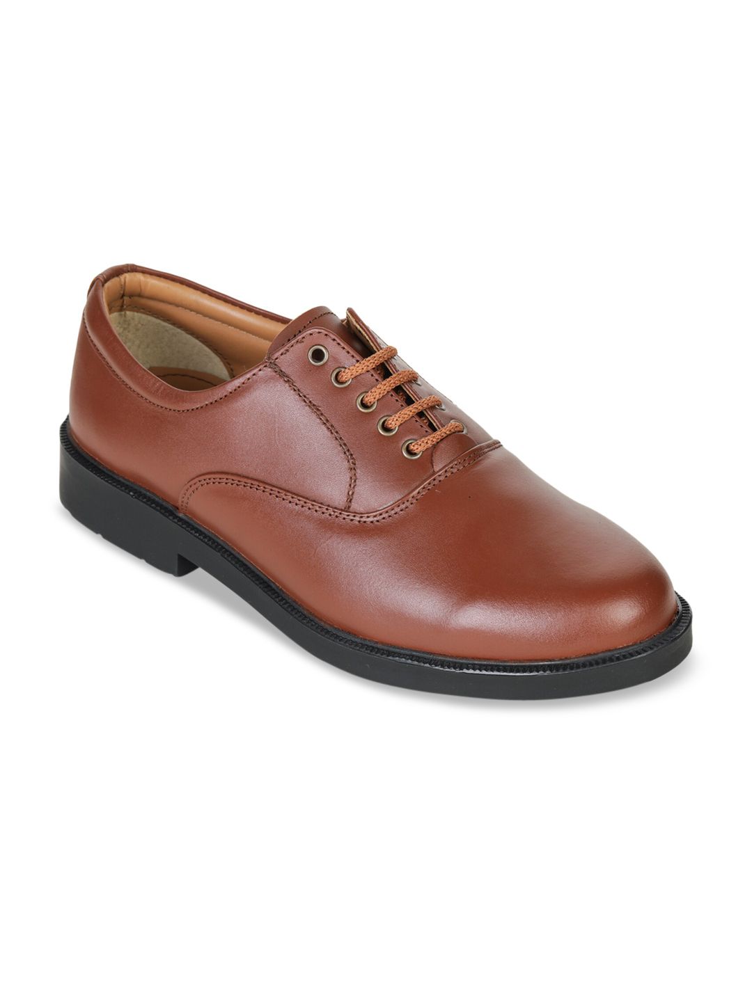 Liberty Men Tan Brown Solid Formal Oxfords