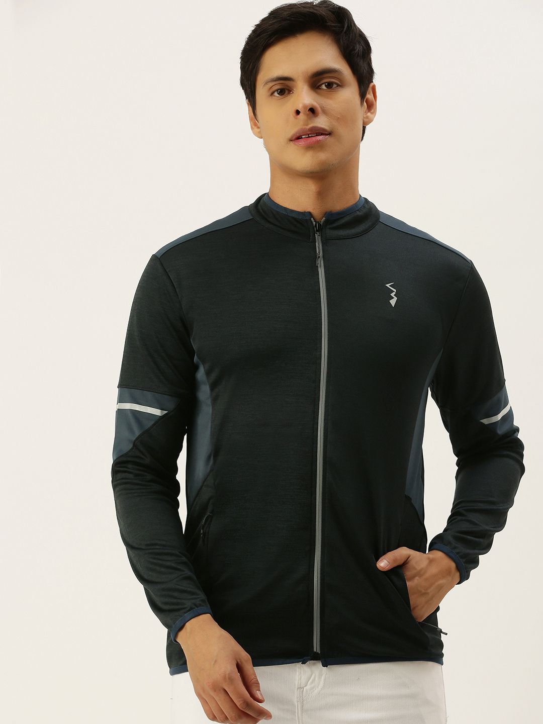 CAHOOT Men Charcoal Grey Lightweight Sporty Jacket