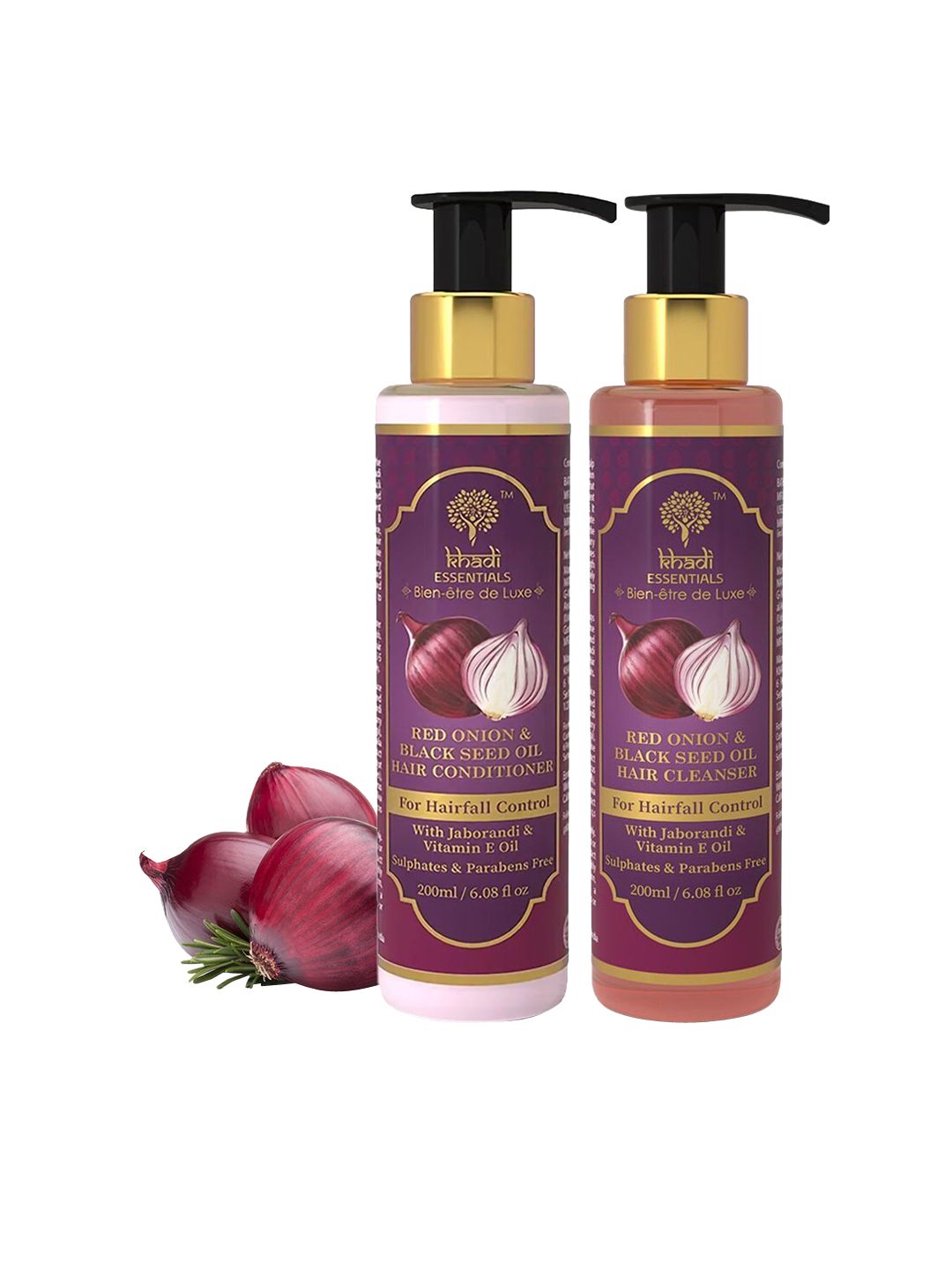 Khadi Essentials Combo of Red Onion Shampoo 200ml and Conditioner 200ml Price in India