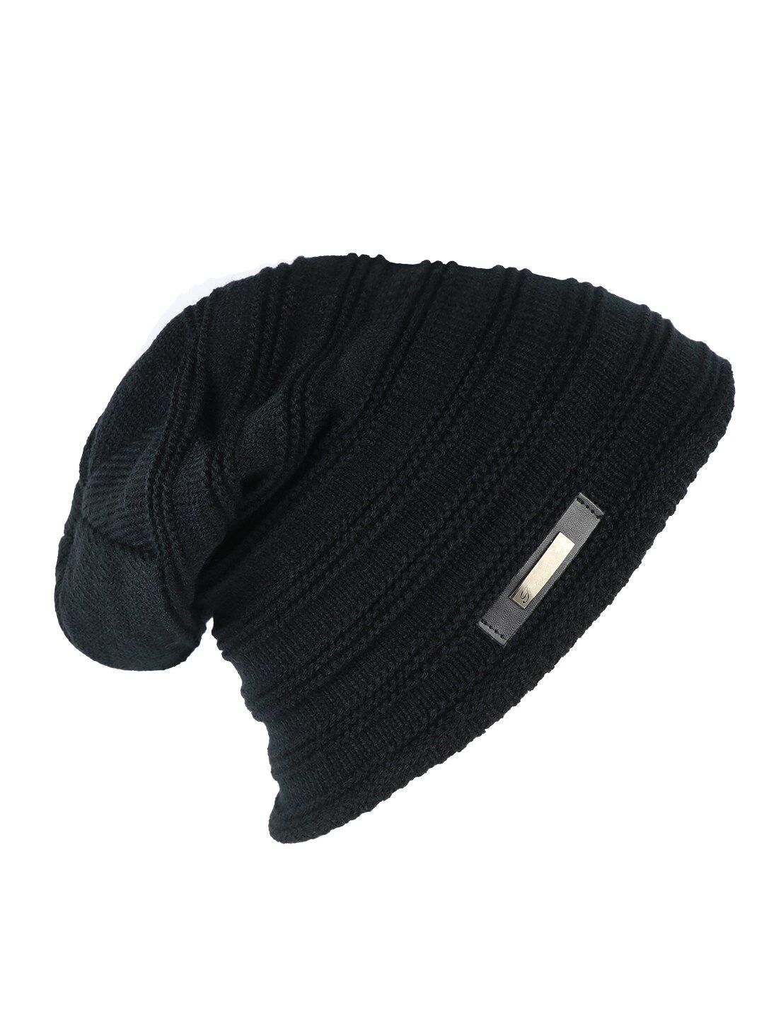 iSWEVEN Black Winter Beanie Price in India