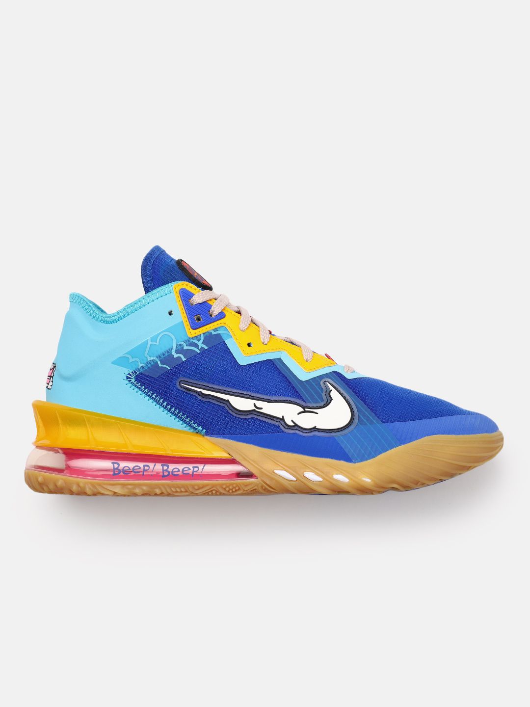 Buy Nike Unisex Blue & Off-White LeBron XVIII Low Basketball Shoes