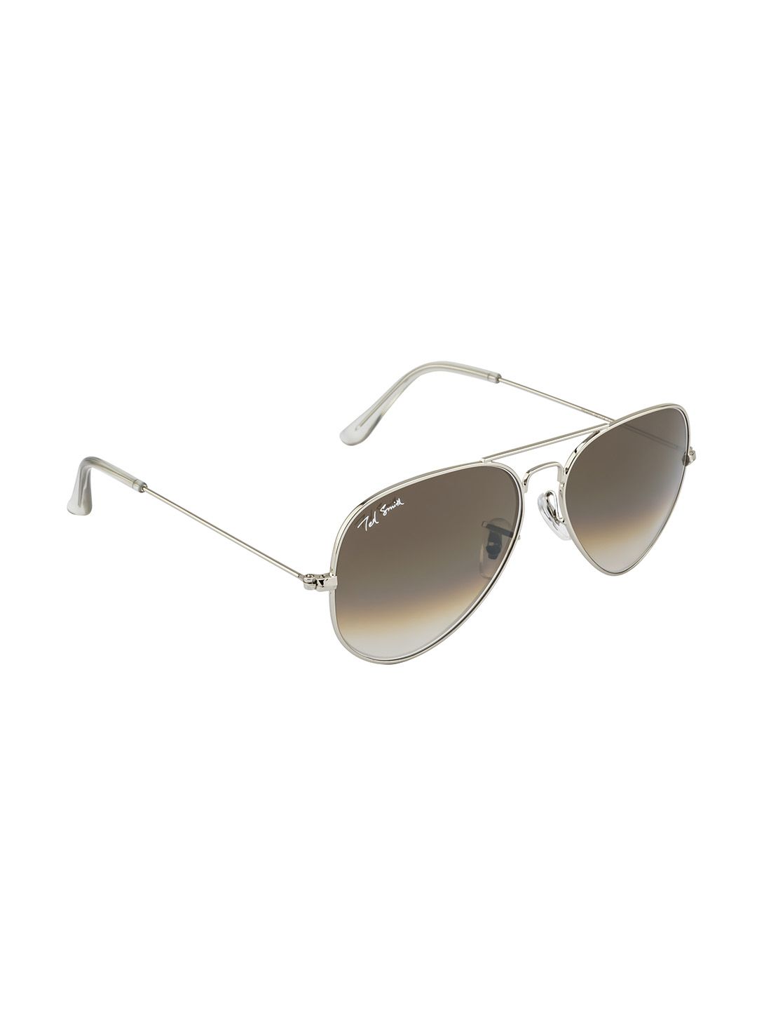 Ted Smith Unisex Brown Lens Aviator Sunglasses with UV Protected Lens AVIMAST_C25 Price in India