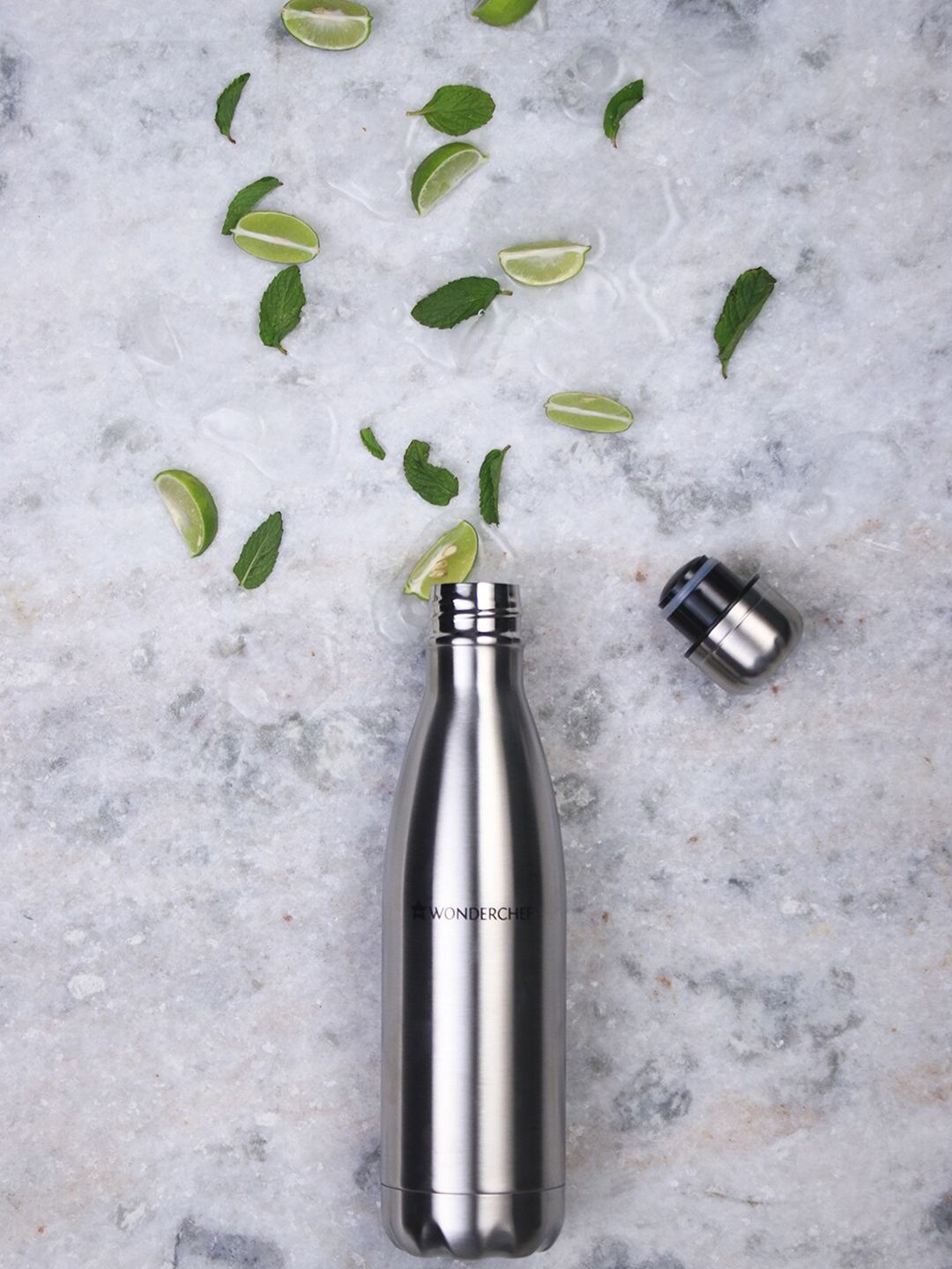 Wonderchef Silver-Toned Water Bottle 1000ml Price in India