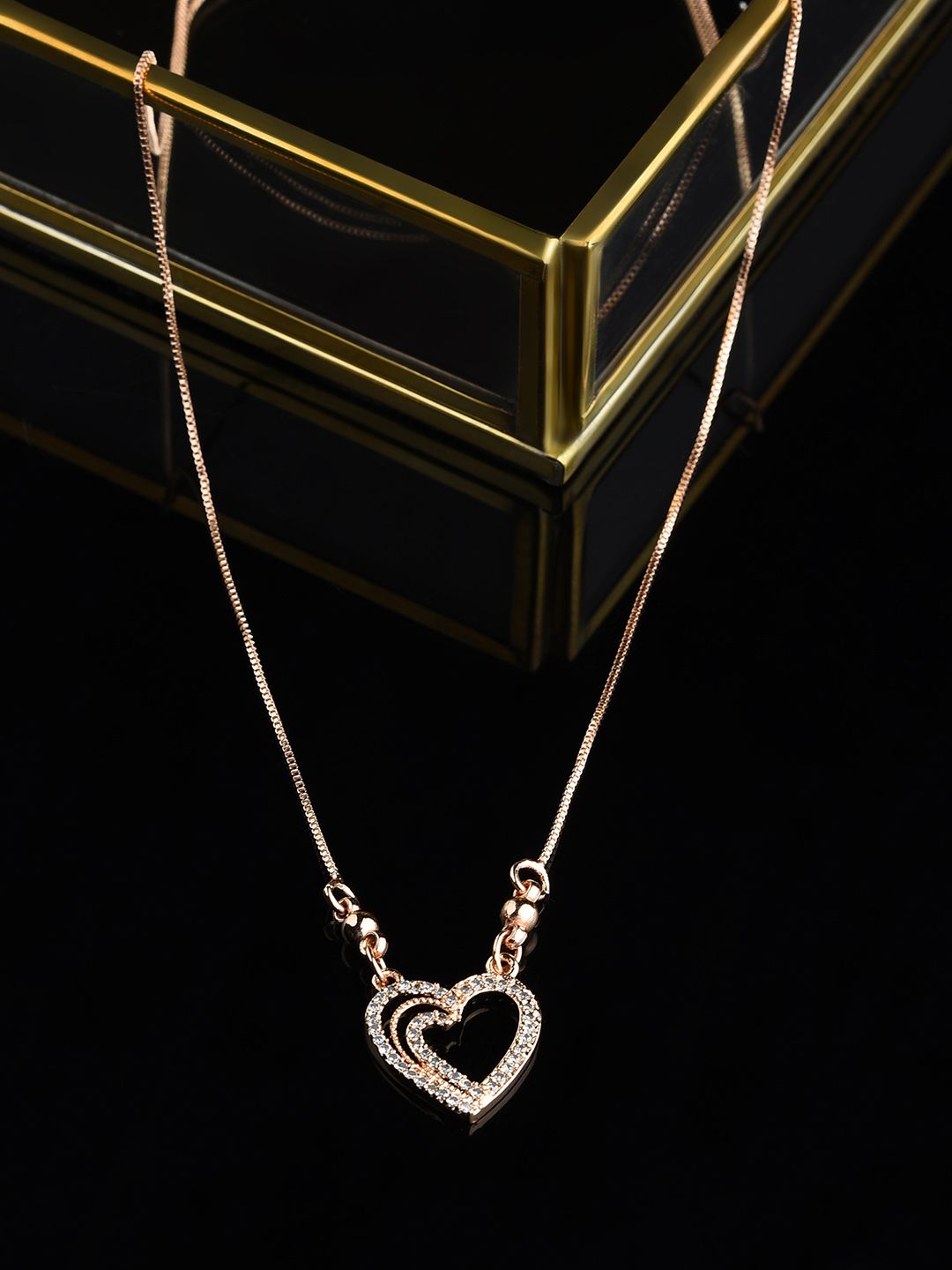 AMI Rose Gold Brass Rose Gold-Plated Necklace Price in India
