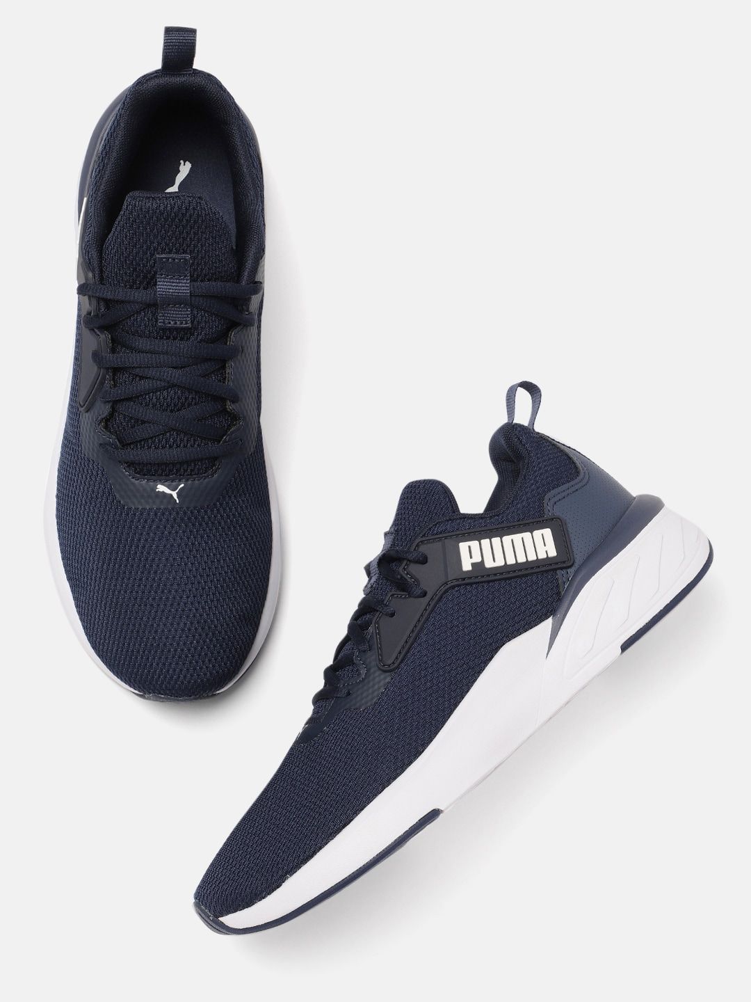 Puma Men Navy Blue Solid Erupter Running Shoes