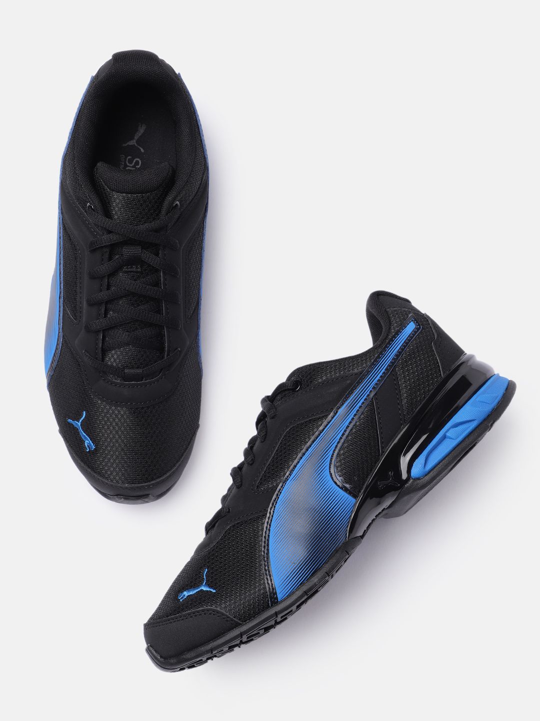 Puma Unisex Black & Blue Tazon 7 Running Shoes Price in India