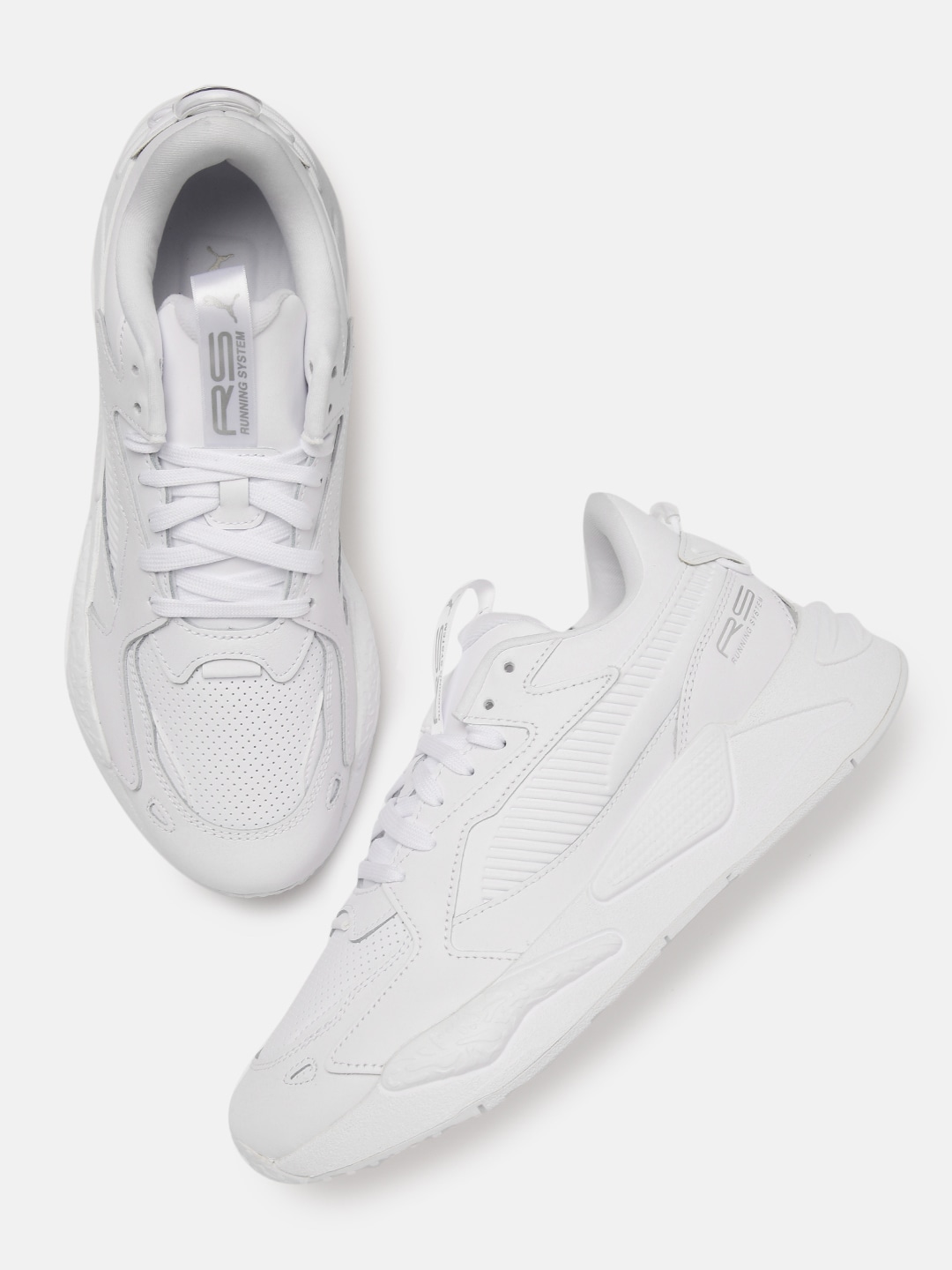 Puma Unisex White Solid RS-Z LTH Leather Trainers Price in India