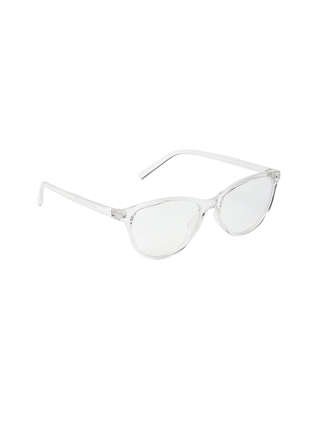 CRIBA Unisex Clear Lens & White Oval Sunglass with UV Protected Lens - CR_RAFA TRANS_CLEAR Price in India