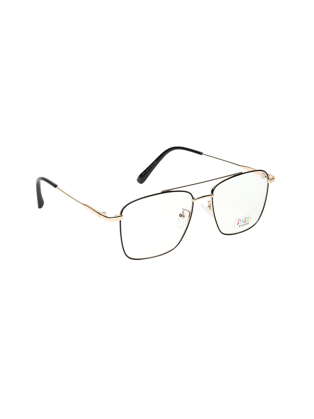 CRIBA Unisex Gold-Toned & Transparent Full Rim Square Frames CR_PARIS GLD BLK_CLEAR Price in India