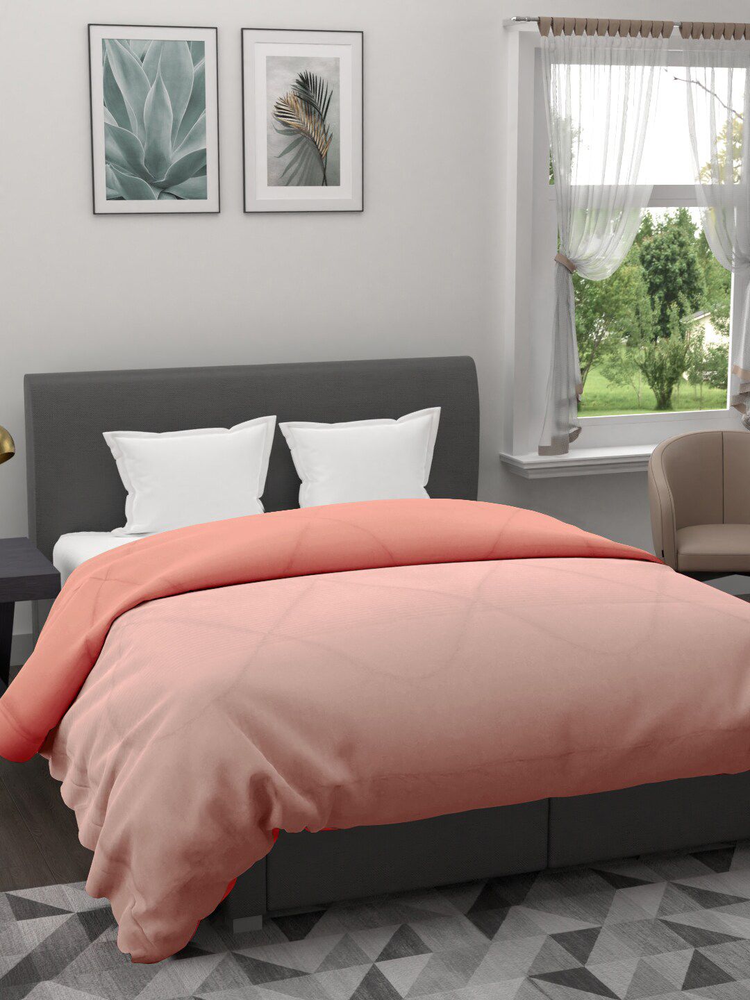 Clasiko Peach-Coloured AC Room 233 GSM Double Bed Comforter Price in India