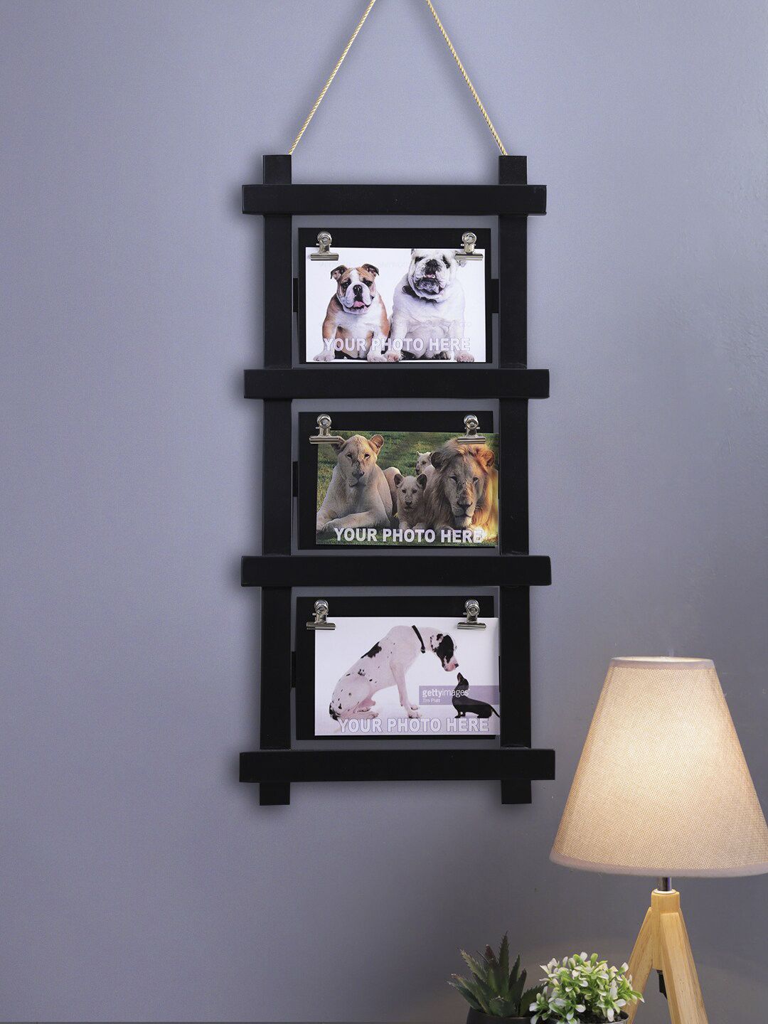 Safal Black Solid Wooden Ladder Style Photograph Holder Price in India