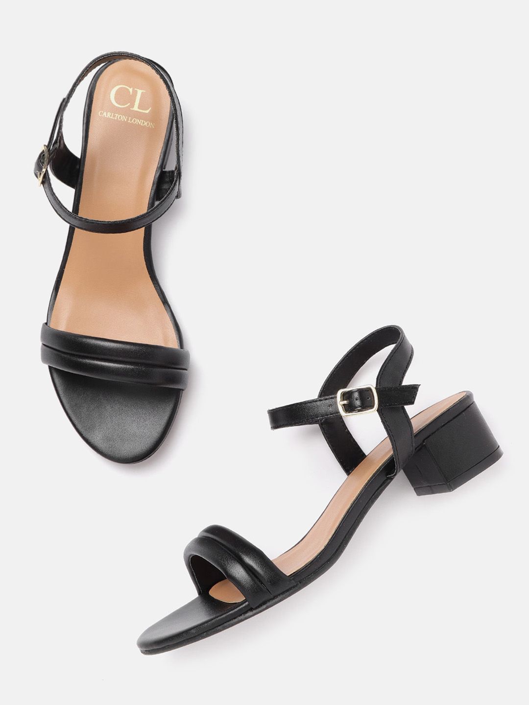 Carlton London Black Solid Block Heels Price in India