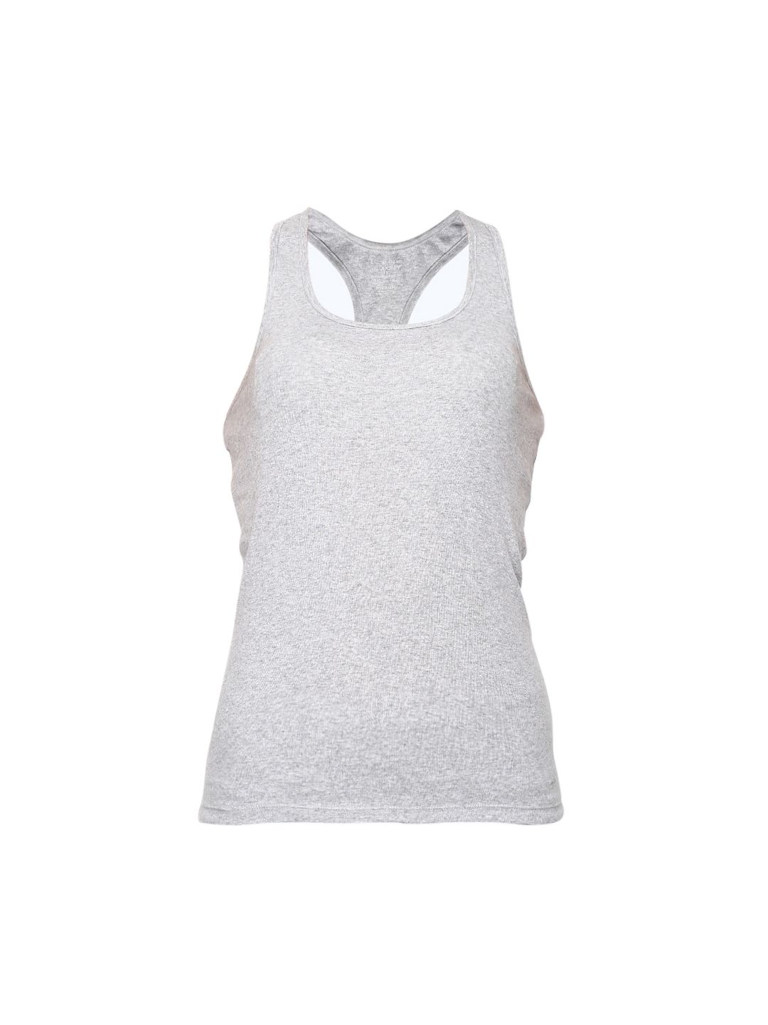 Jockey Women Light Grey Melange Pure Cotton Solid Lounge Tank Top Price in India