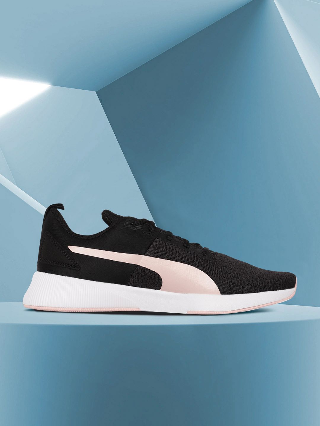 Puma Women Black & Pink Flyer Running Shoes Price in India