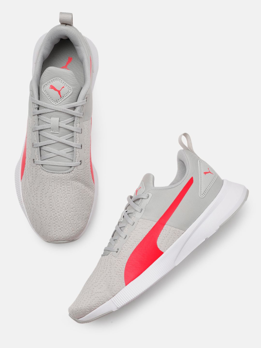 Puma Women Grey & Red Flyer Runner Femme Running Shoes Price in India