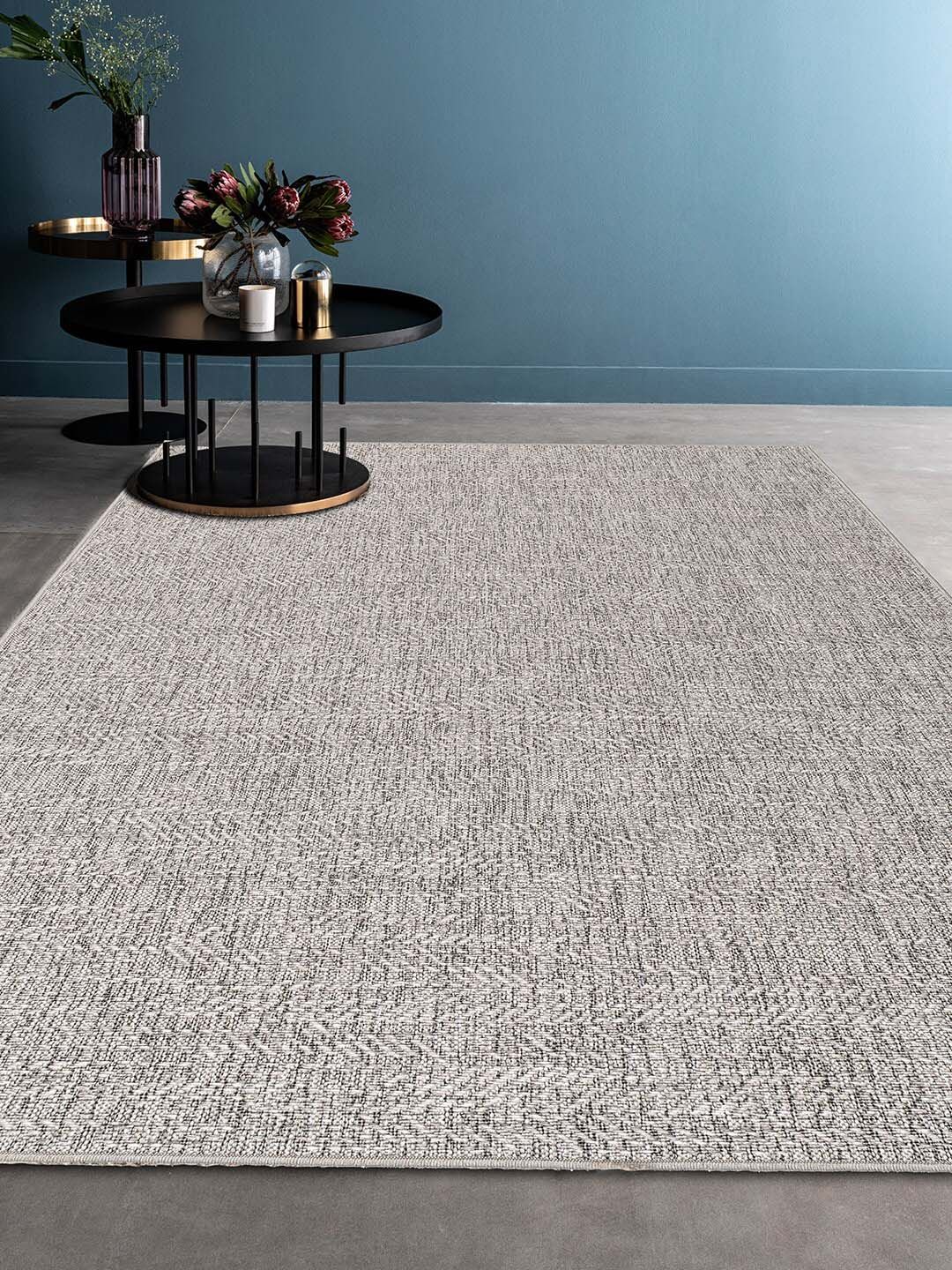 DDecor Grey Textured Carpet Price in India