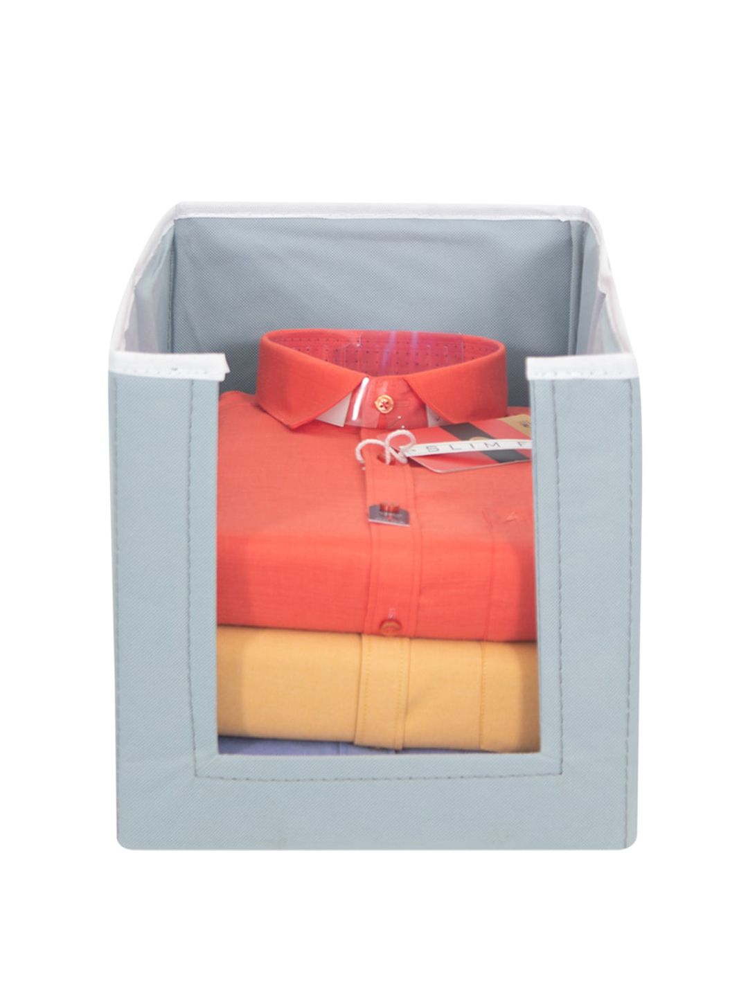 prettykrafts Grey Solid Shirt Stacker Wardrobe Organizer Price in India