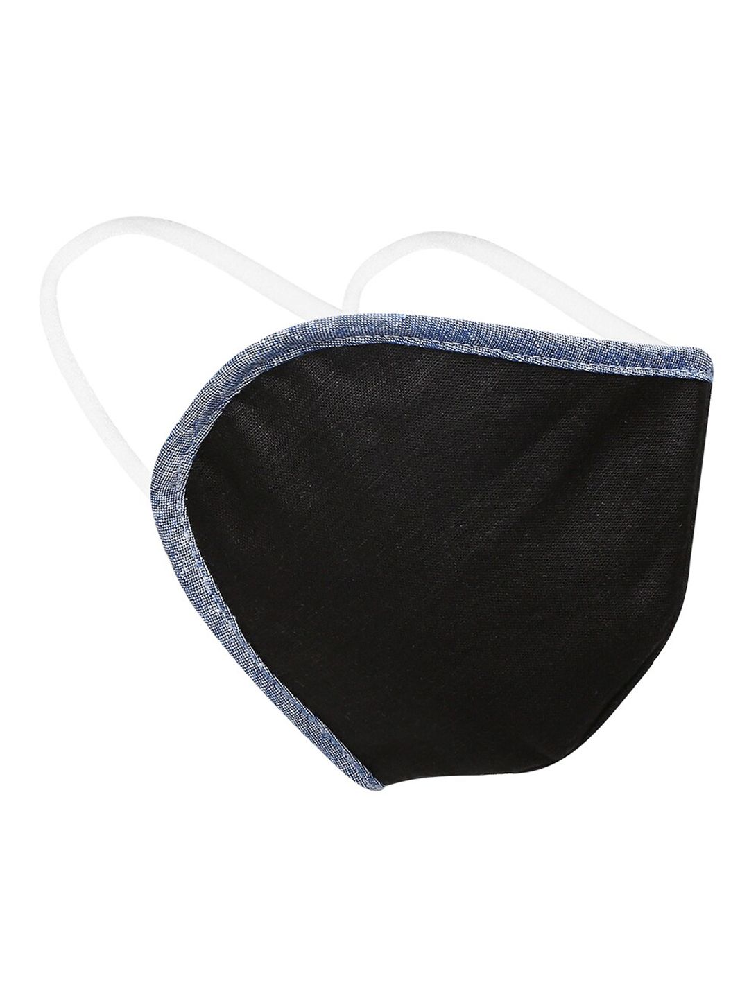 FiTZ Pack of 5 Black Reusable 3 Ply Mask With Melt Blown Fabric Price in India