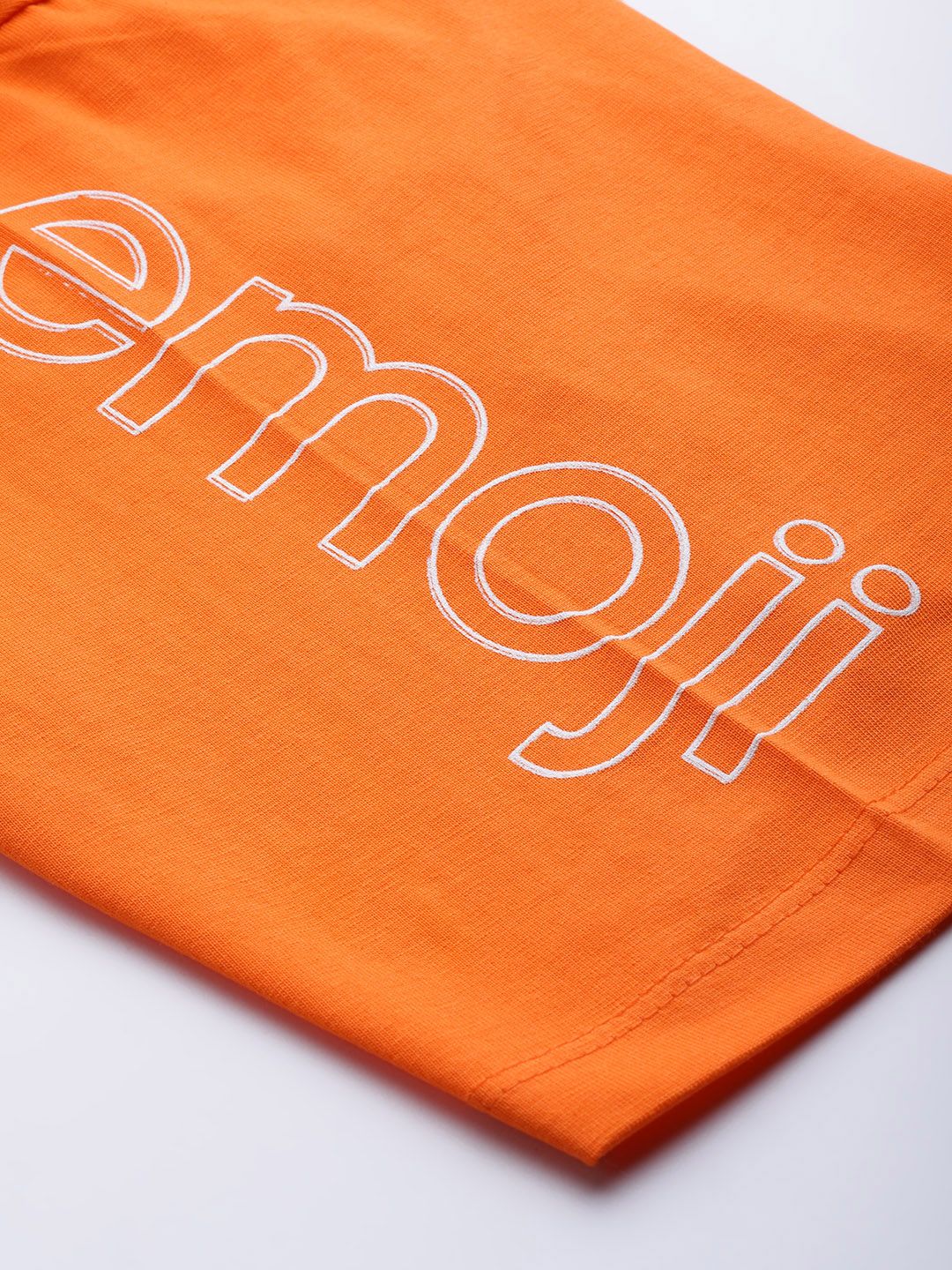 ᕱ⑅ᕱページ Buy Kook N Keech Emoji Men Orange & White Pure Cotton Emoji Print