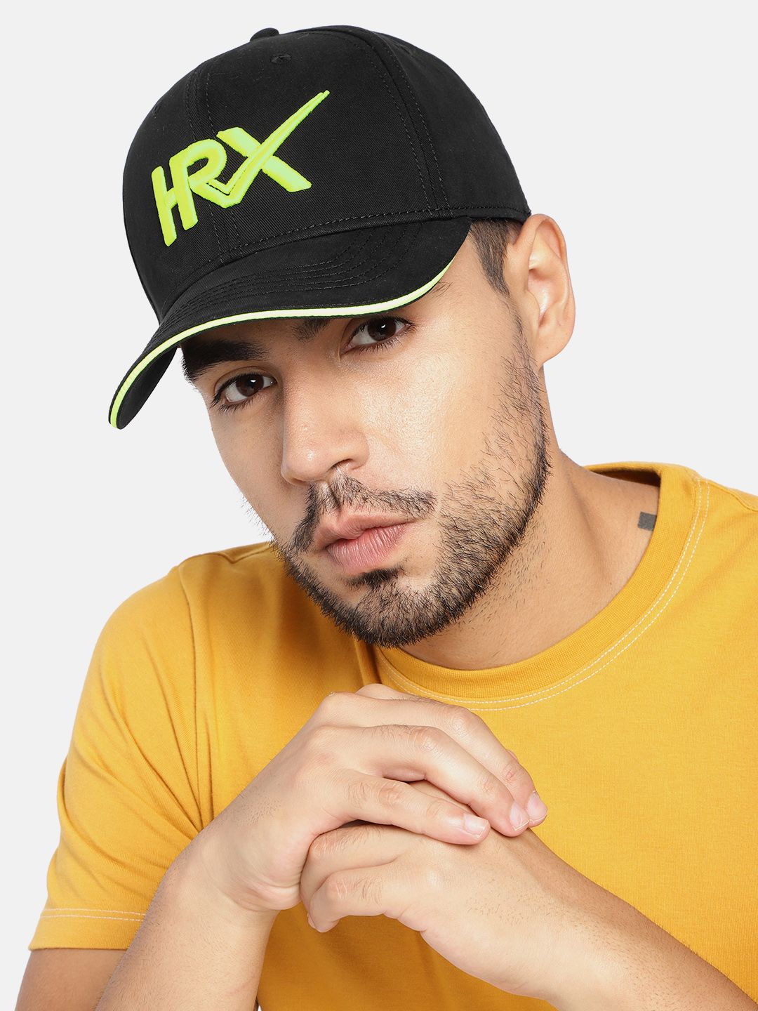 HRX by Hrithik Roshan Unisex Black Cotton Baseball Cap