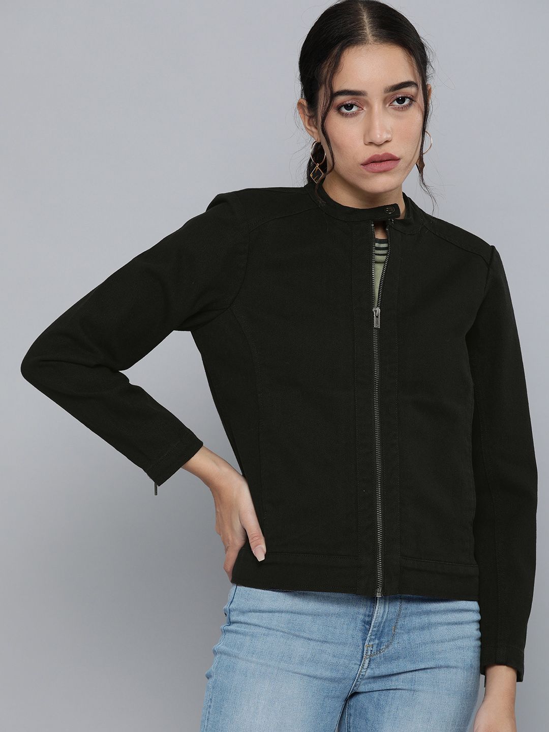 Levis Women Black Solid Sporty Jacket Price in India