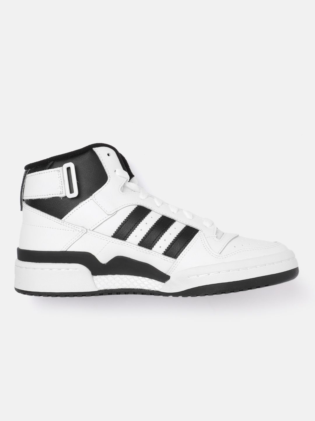 adidas originals forum mid trainers in white and black