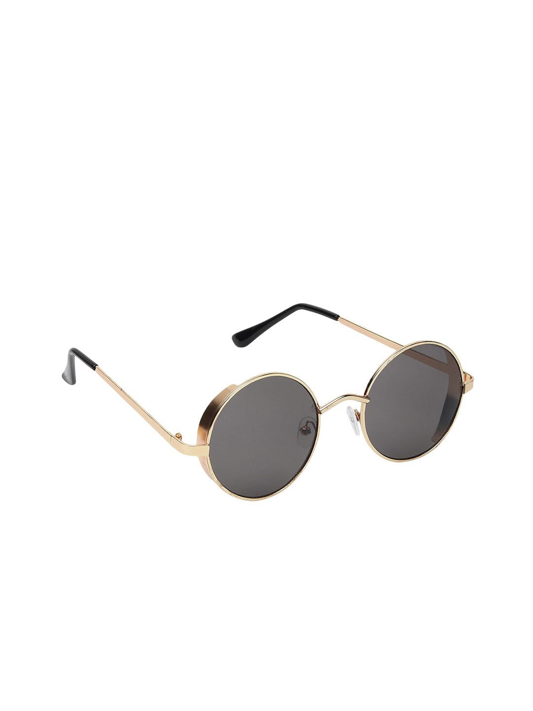 CRIBA Unisex Gold Grey Rim Round Sunglasses Price in India