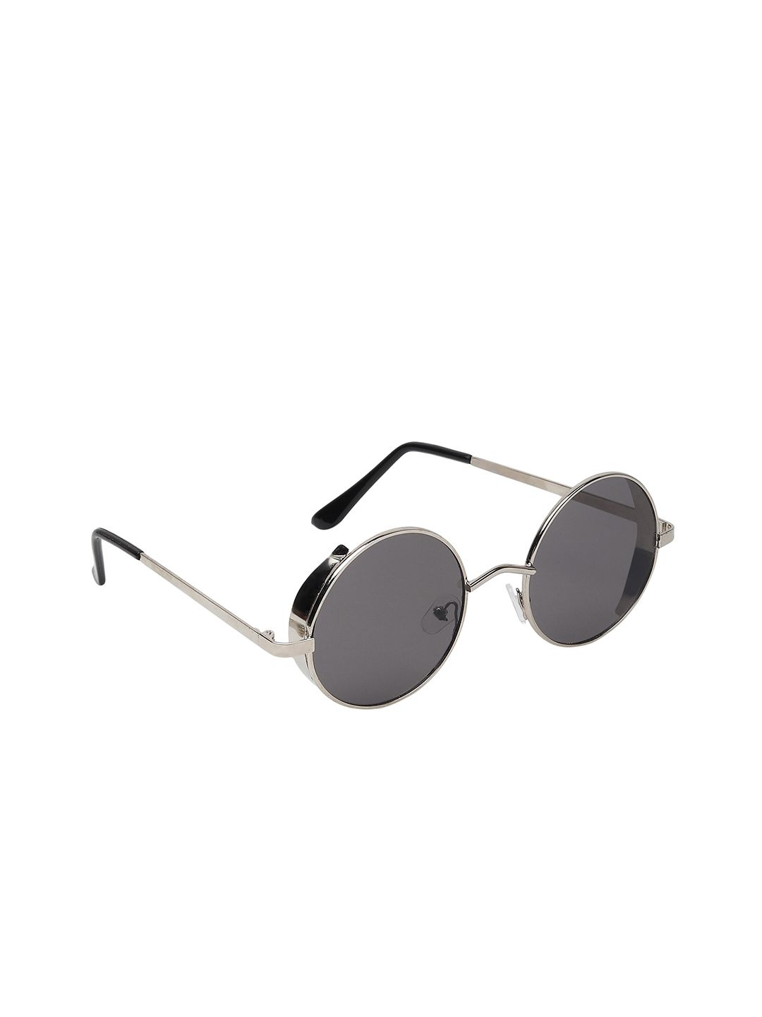 CRIBA Unisex Grey & Gunmetal-Toned Full Rim Round Sunglasses Price in India