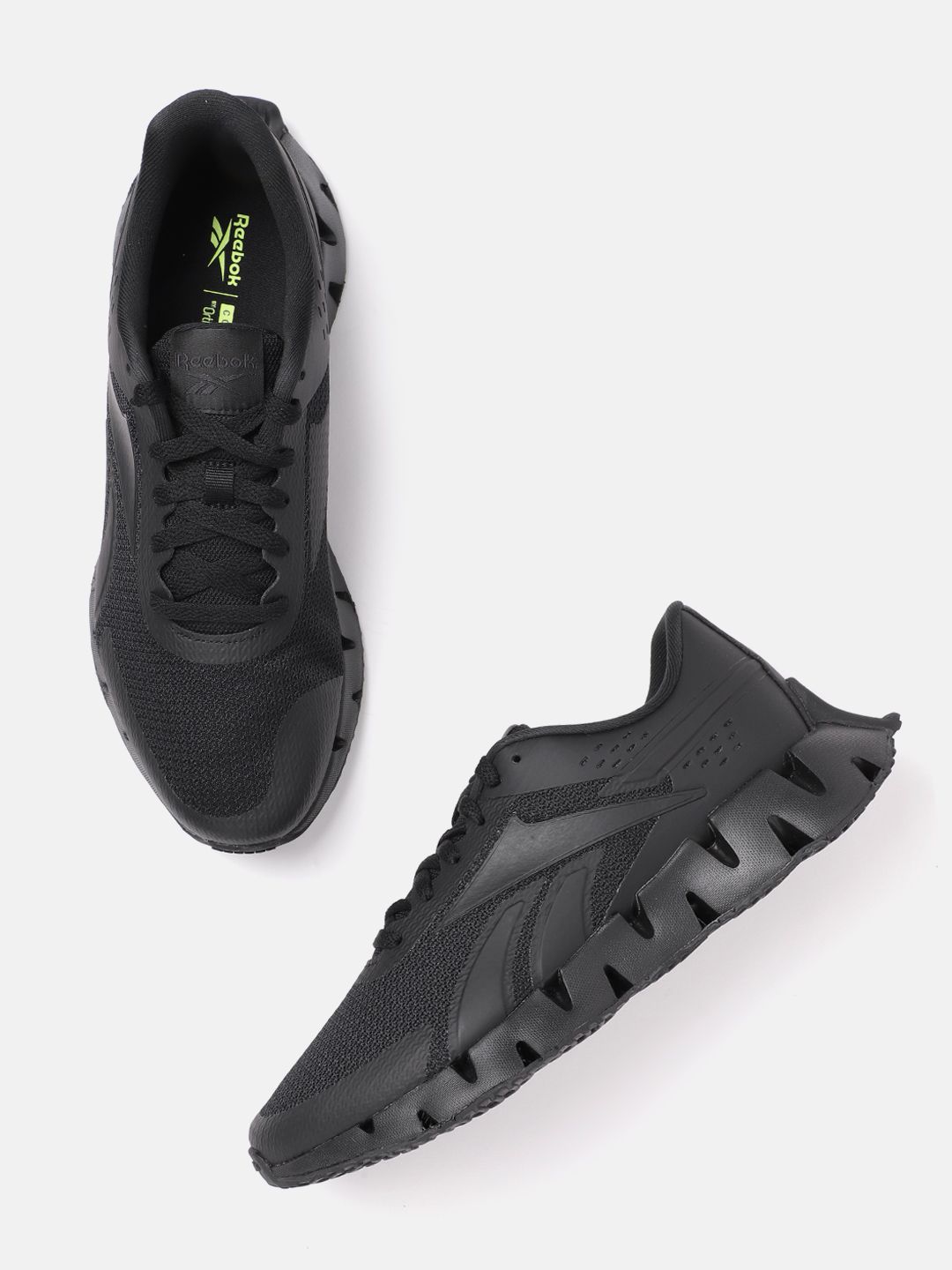 Reebok Men Black Zig Dynamica 2.0 Matte Running Shoes