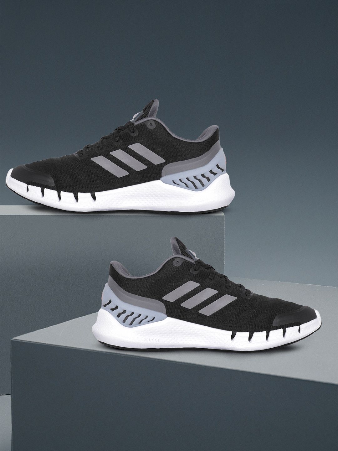 ADIDAS Unisex Black & Grey Woven Design Climacool Ventania Running Shoes Price in India