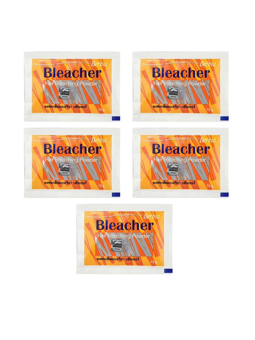 Berina Pack of 5 Hair Bleach Powder - 15 g each Price in India