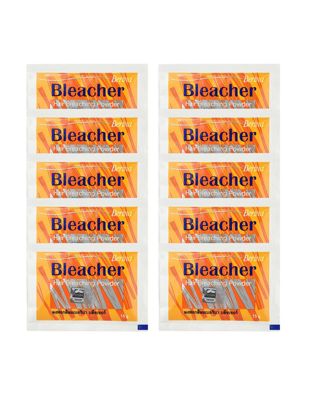 Berina Pack of 10 Hair Bleach Powder - 15 g each Price in India
