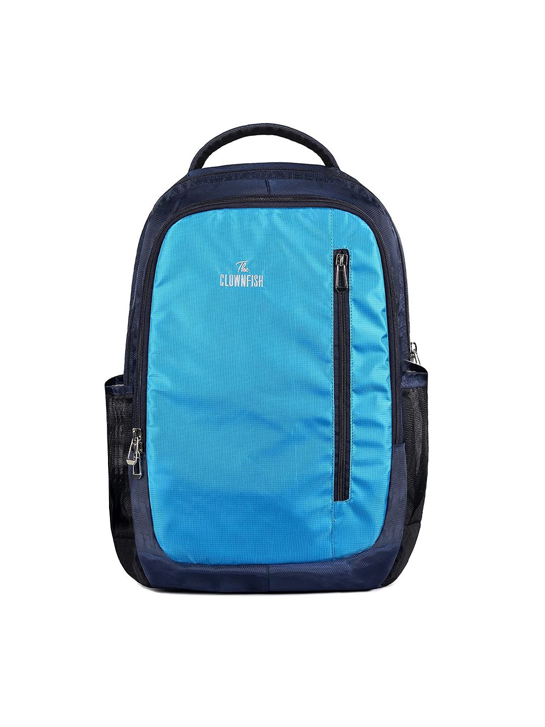 THE CLOWNFISH Unisex Blue & Navy Blue Polyester Backpack Price in India