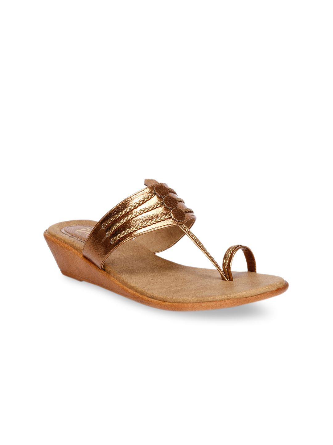 Denill Copper-Toned Wedge Sandals Price in India