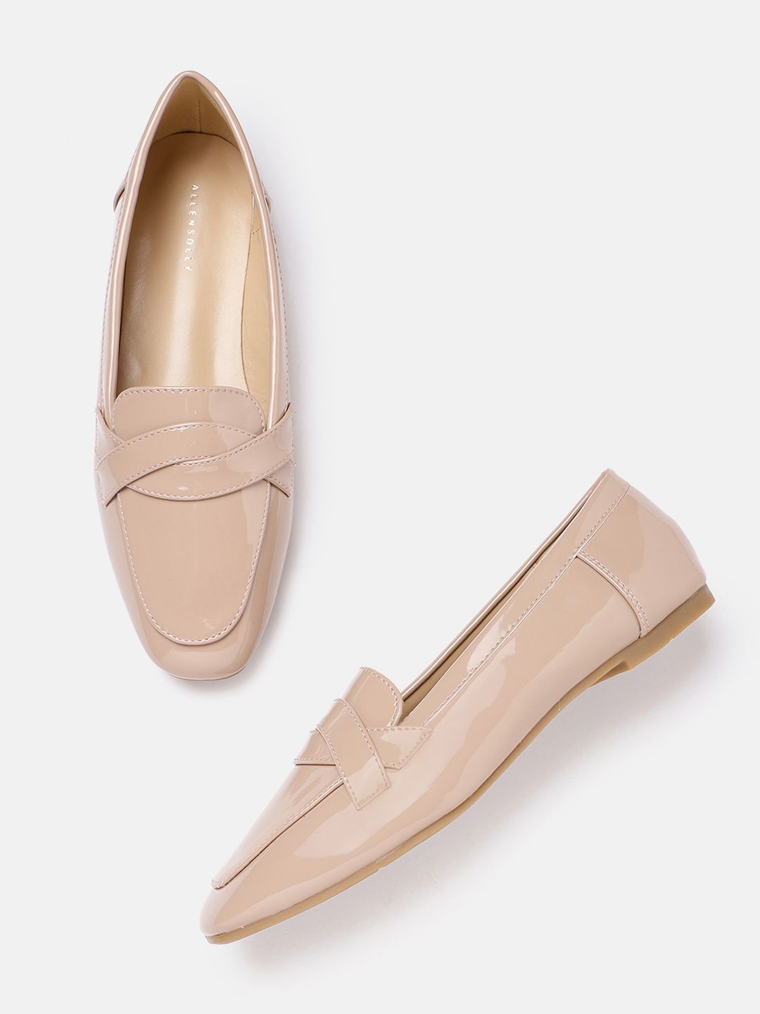 Allen Solly Women Nude-Coloured Solid Loafers Price in India