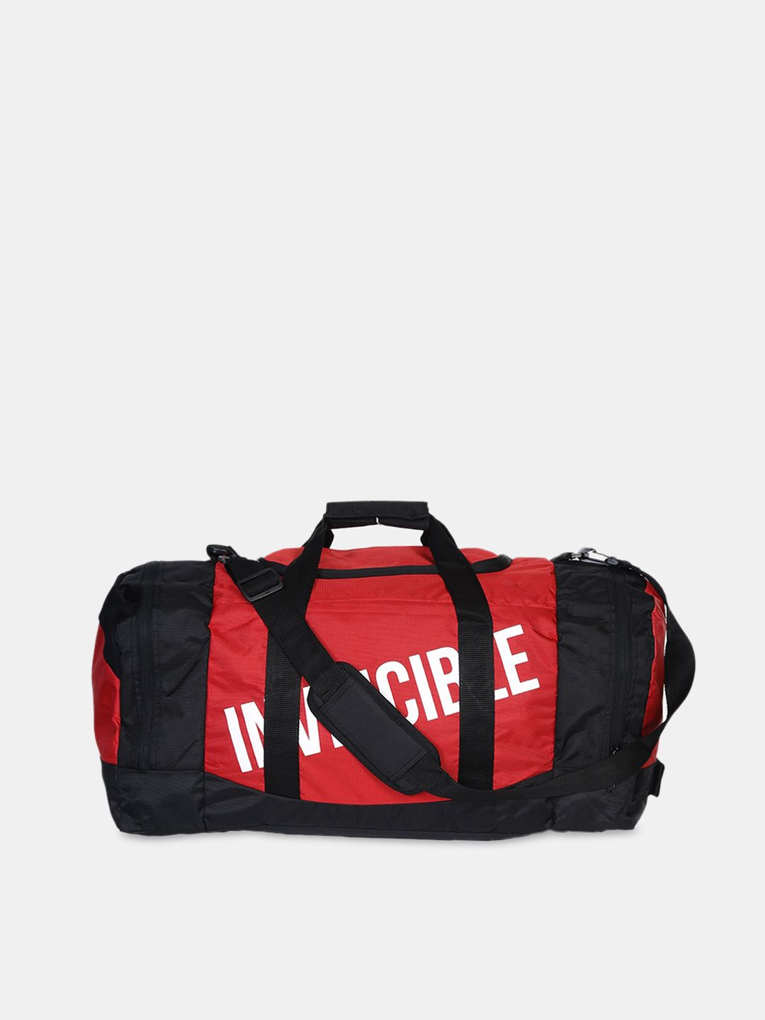 Invincible Red & Black Printed Large Duffle Bag 54 L Price in India