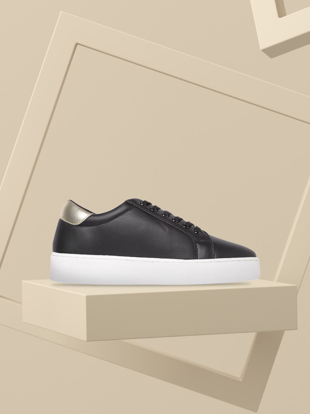 CORSICA Women Black Solid Flatform Sneakers Price in India