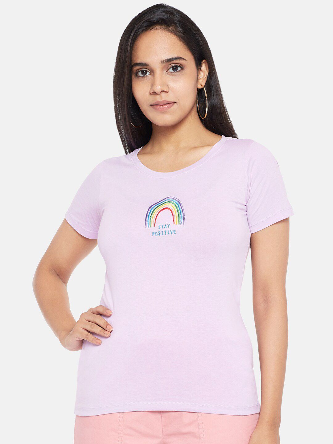 Honey by Pantaloons Women Lavender T-shirt