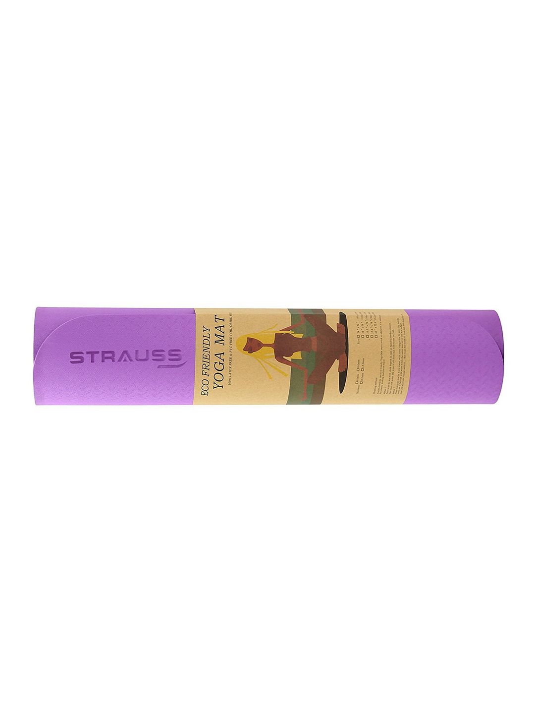 STRAUSS STRAUSS Purple Solid Eco-Friendly 6 mm Yoga Mat