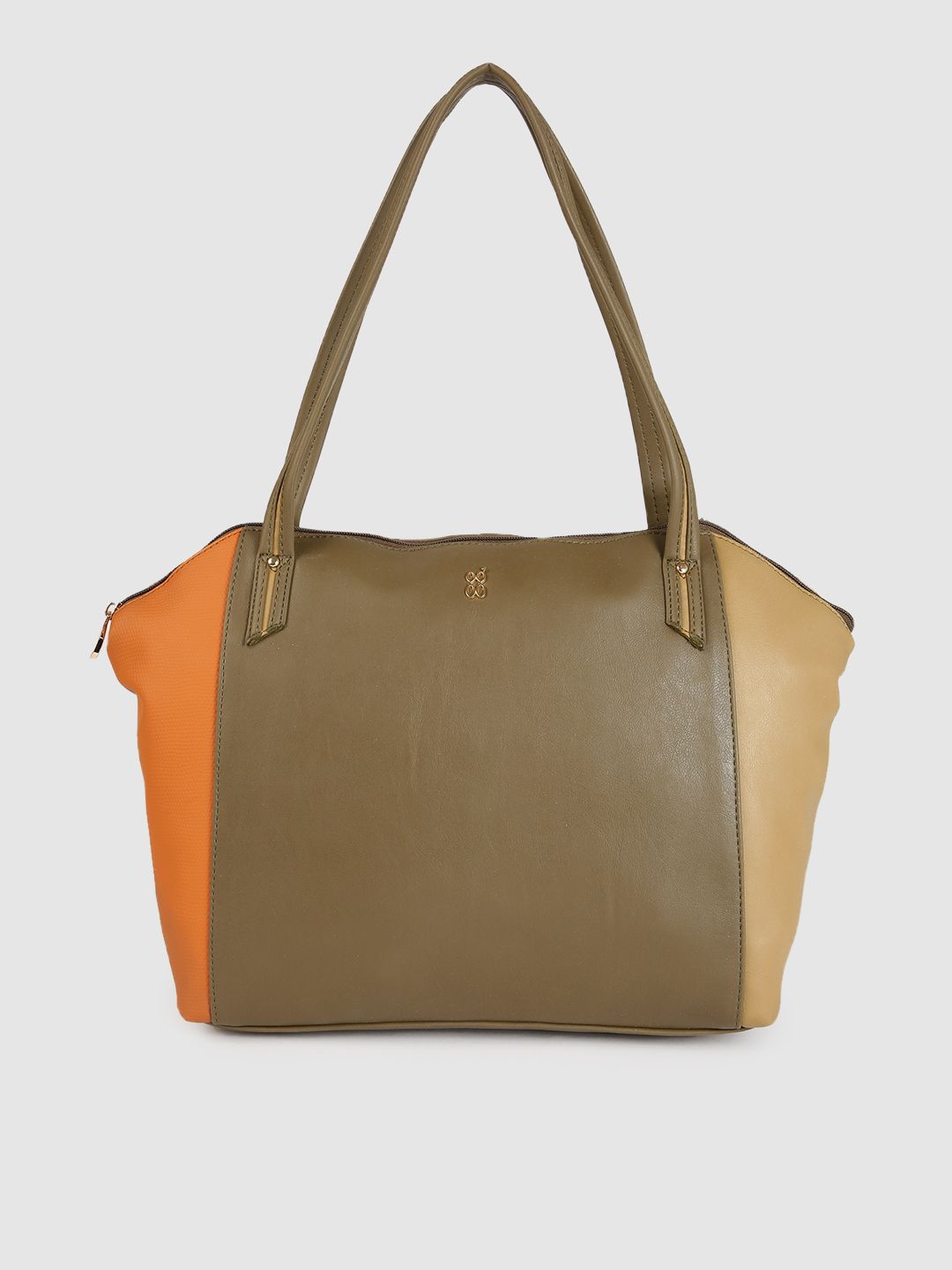 Baggit Green Colourblocked Bowling Shoulder Bag Price in India