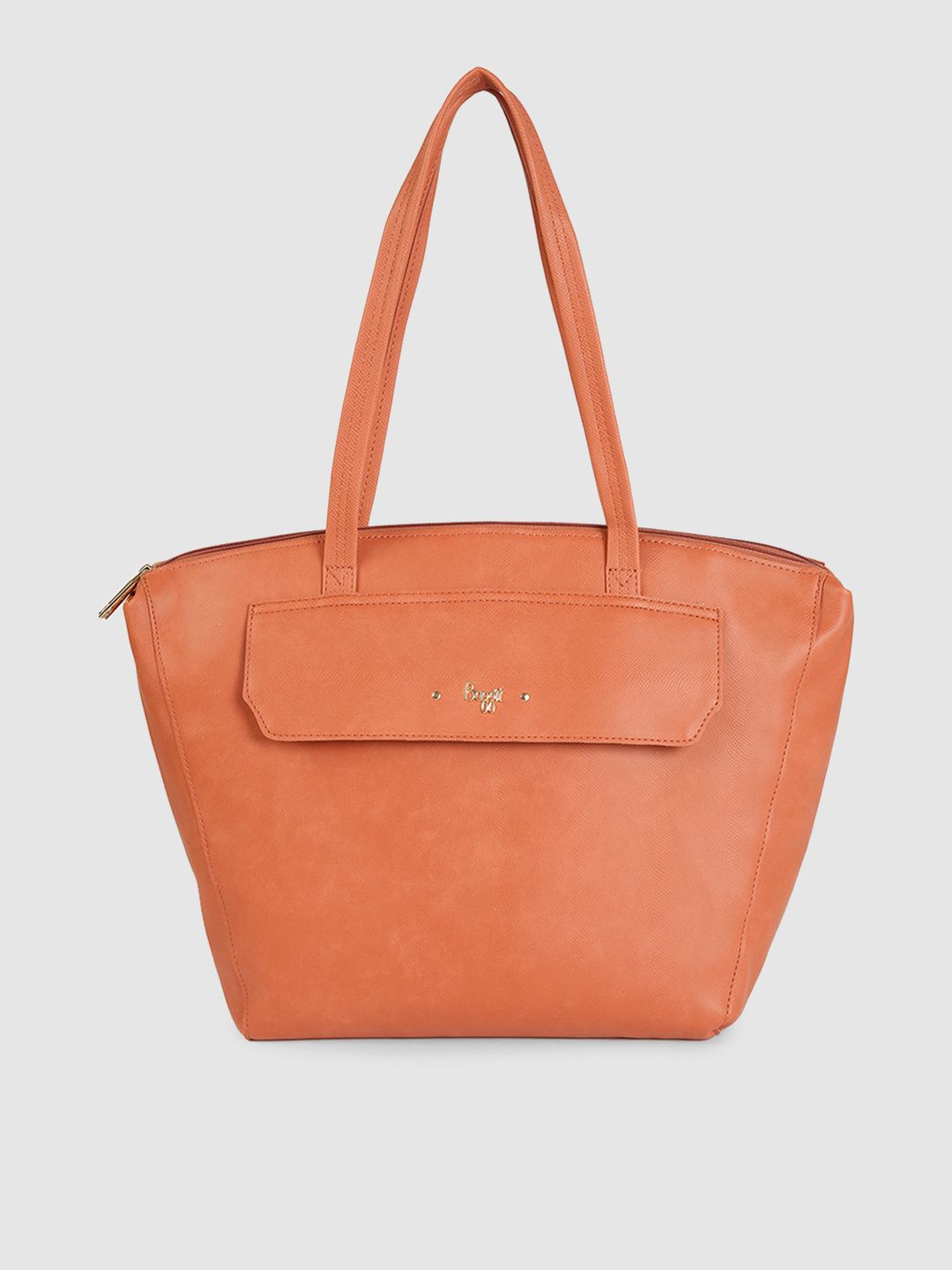 Baggit Coral Orange Structured Shoulder Bag Price in India