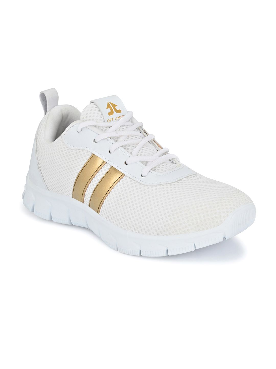 OFF LIMITS Women White Mesh Running Non-Marking Shoes Price in India