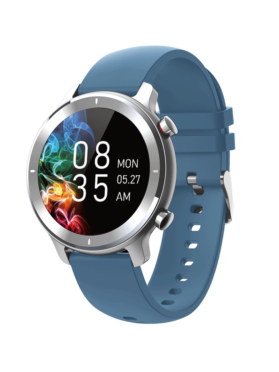 French Connection Unisex Blue & Black Solid Touch Screen Smartwatch R4-C Price in India