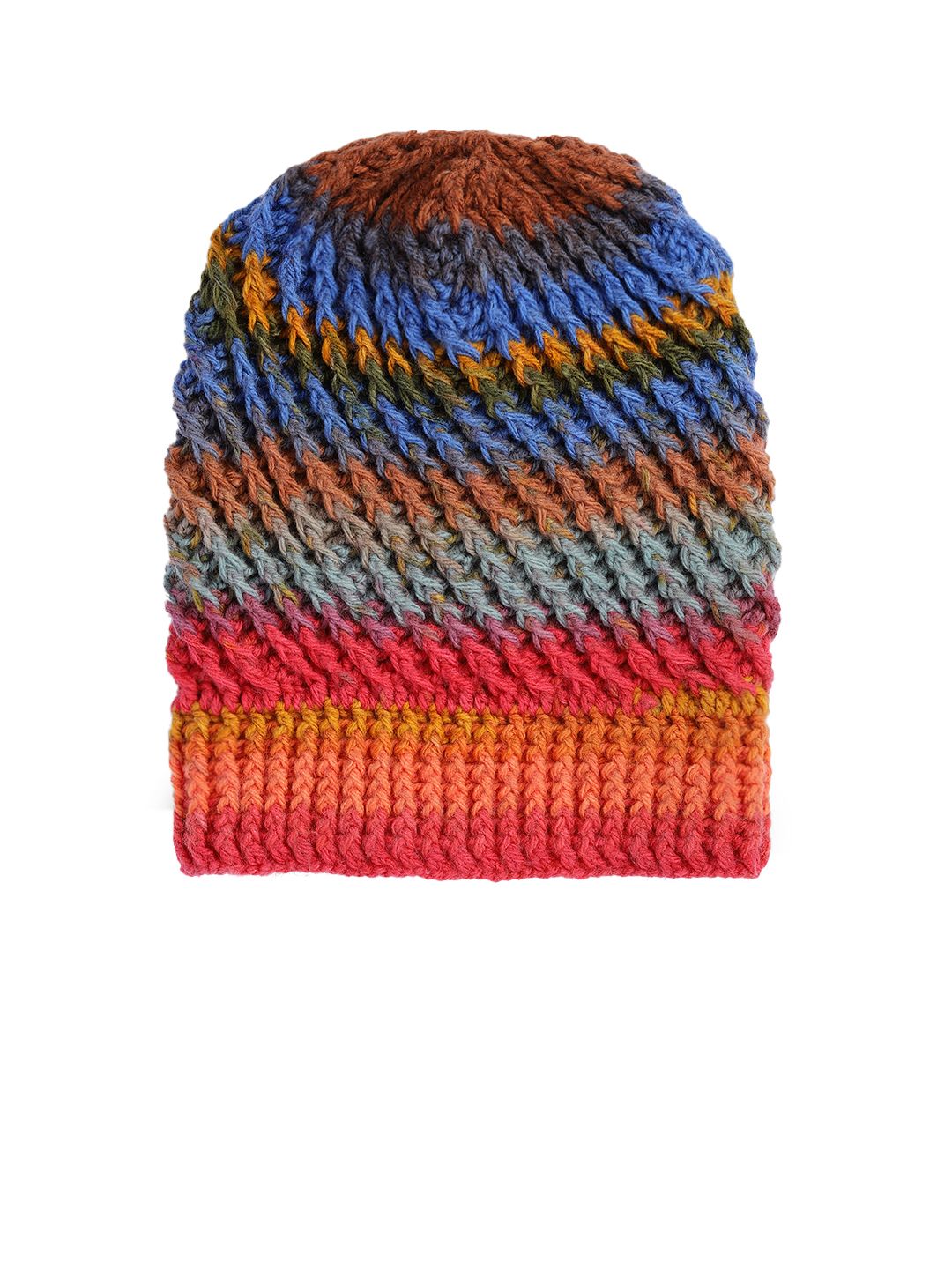 Magic Needles Unisex Multicoloured Self Design Beanie Price in India