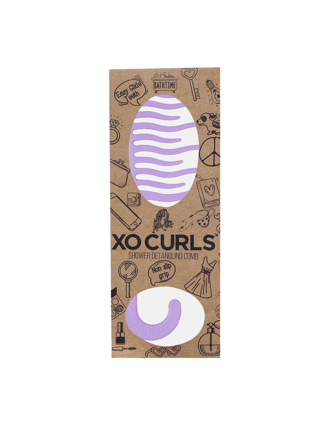 XO CURLS Lavender Shower Detangling Comb Price in India