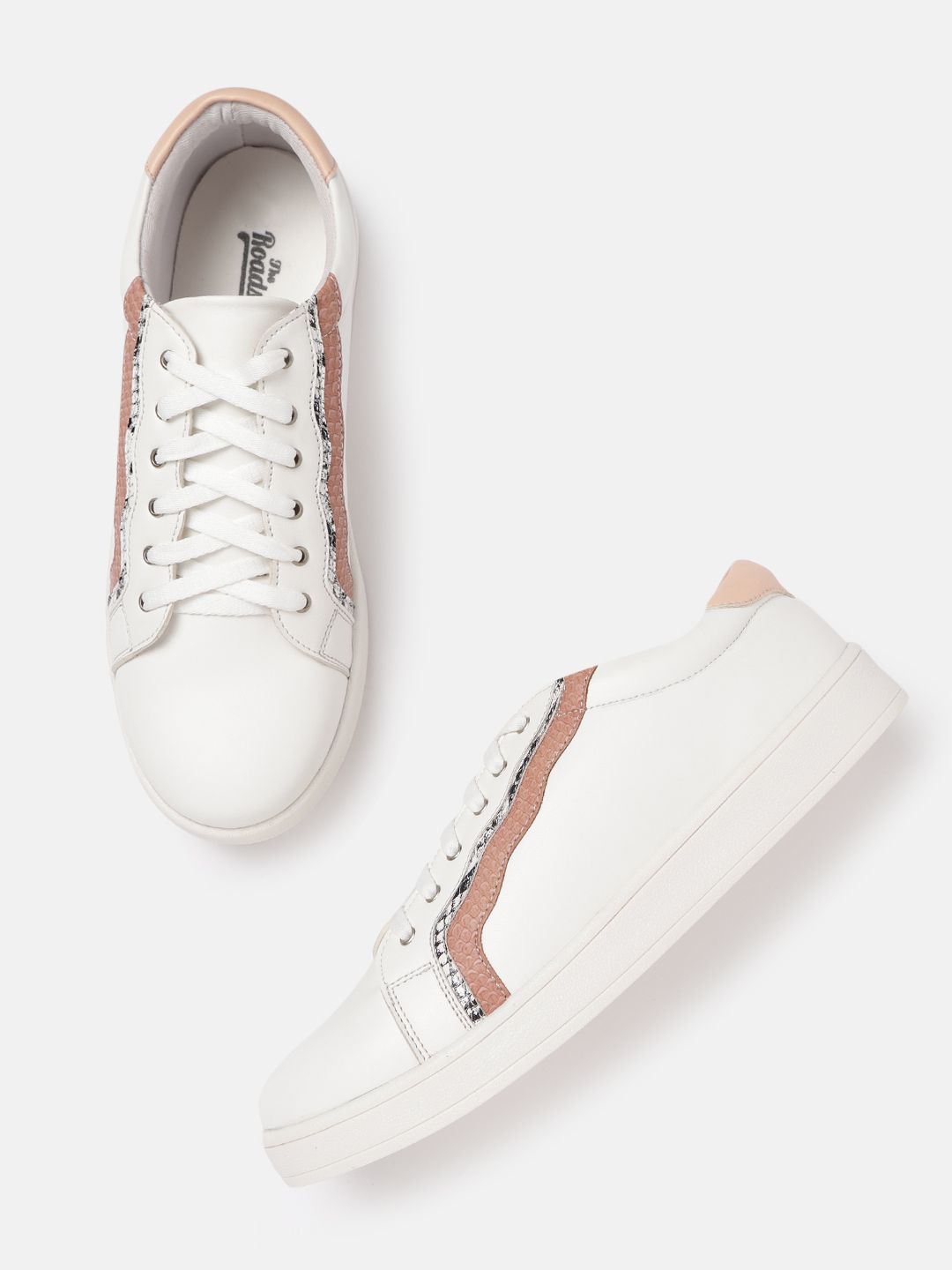 Roadster Women White Solid Sneakers Price in India