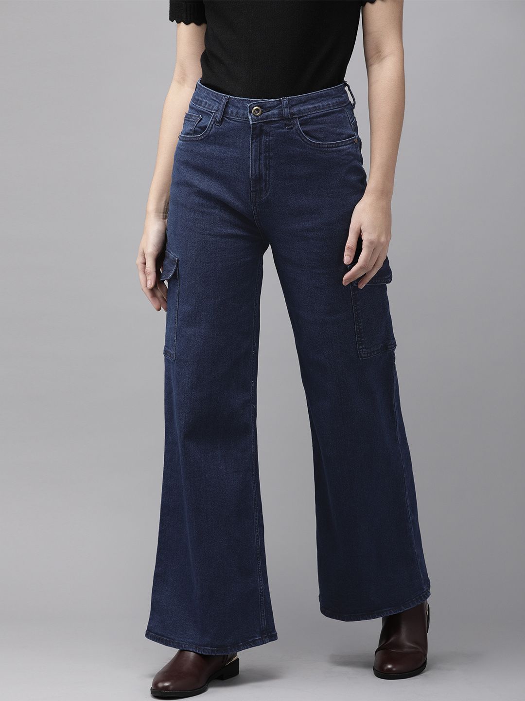 Roadster Women Blue Wide Leg Stretchable Jeans