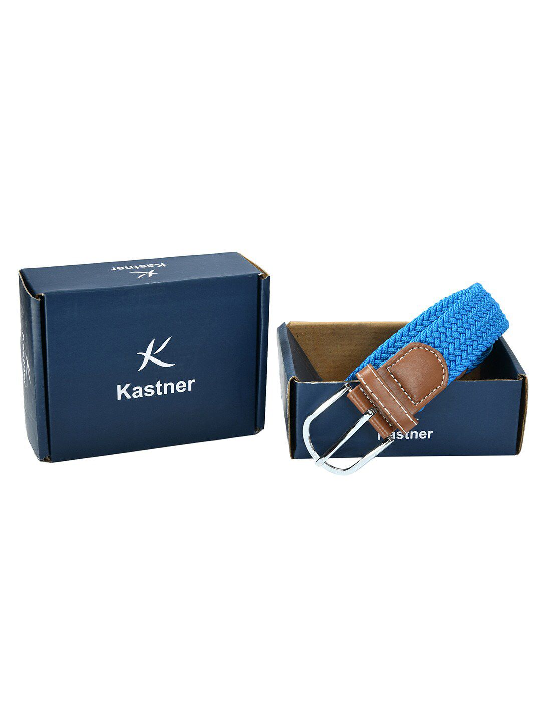 Kastner Unisex Blue Braided Stretchable Belt Price in India